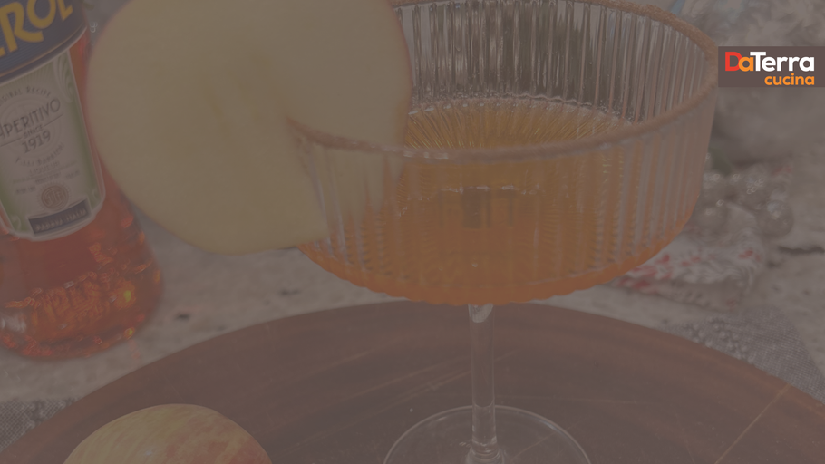Spiced Ginger Aperol Christmas Martini with Malfy Limone Gin