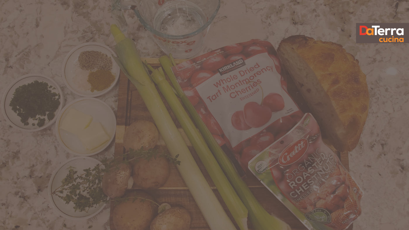 Dried Cherry, Mushroom & Chestnut Stuffing Recipe | DaTerra Cucina