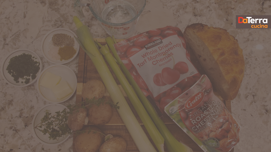 Dried Cherry, Mushroom & Chestnut Stuffing Recipe | DaTerra Cucina