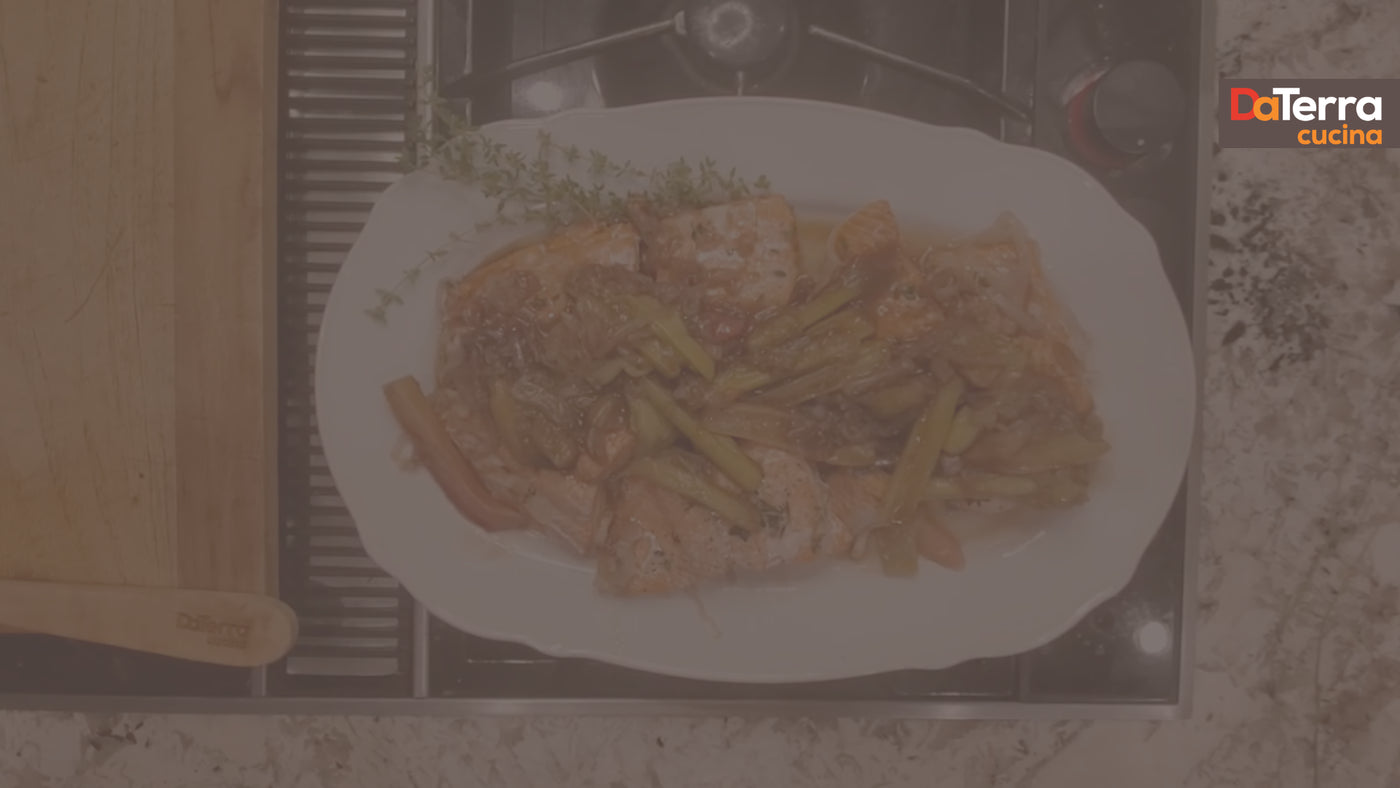 Braised Salmon and Rhubarb | DaTerra Cucina