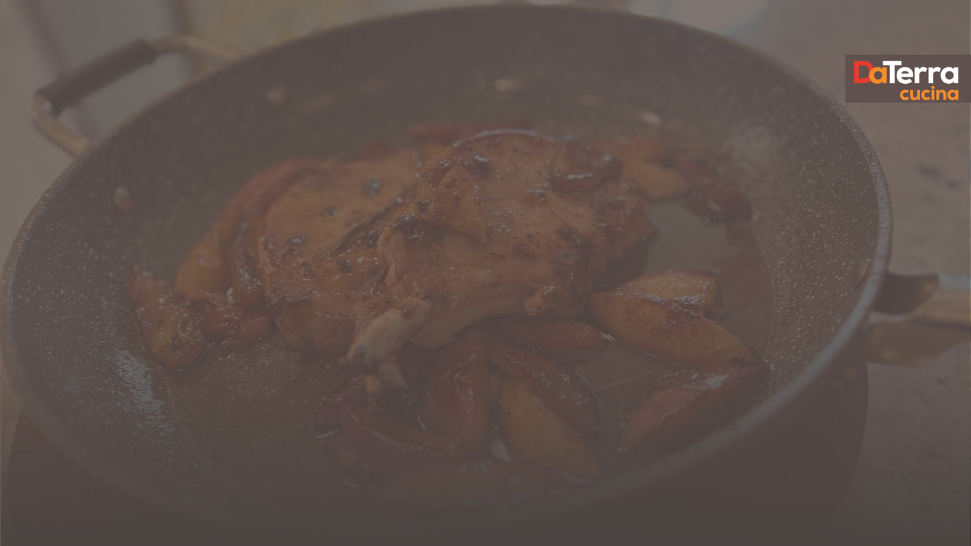 Pork Chops with Balsamic Rosemary Peaches