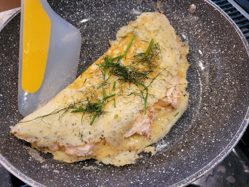 Smoked Salmon and Cream Cheese Omelet
