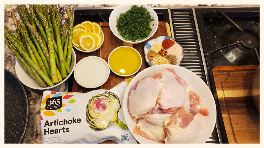 One Pan Spring Chicken with Artichokes and Asparagus | DaTerra Cucina