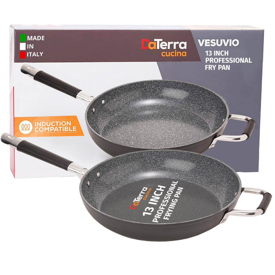 13” Nonstick Frying Pan with Helper Handle | Made in Italy | Induction