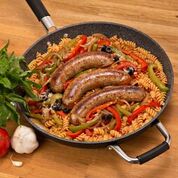 13inch Frying pan with sausage