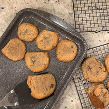 Chocolate Chip Cookies on nonstick Cookie Sheets