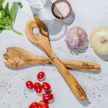 Salad Serving Utensils, Olivewood 