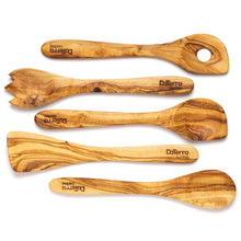 Olive Wood Set of Five Serving Utensils