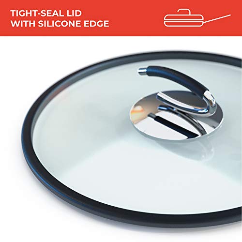 Glass lid with silicone rim