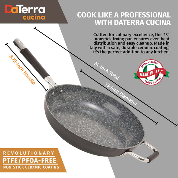 DaTerra Cucina 13” Nonstick Frying Pan | Made in Italy