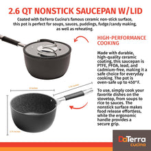 2.6 Qt Nonstick Saucepan w/Lid | Made in Italy | Induction