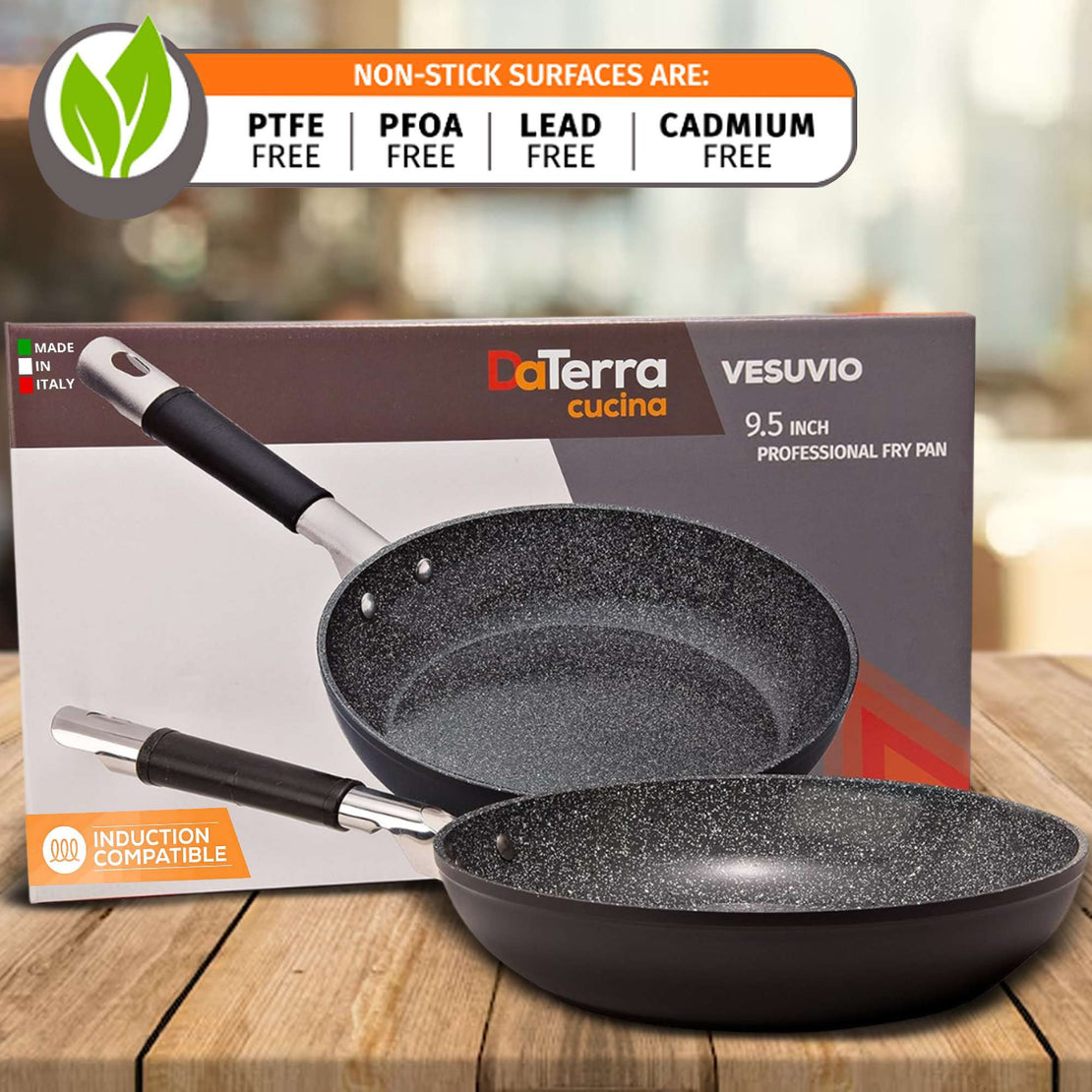 9.5” Nonstick Frying Pan | Made in Italy | Induction
