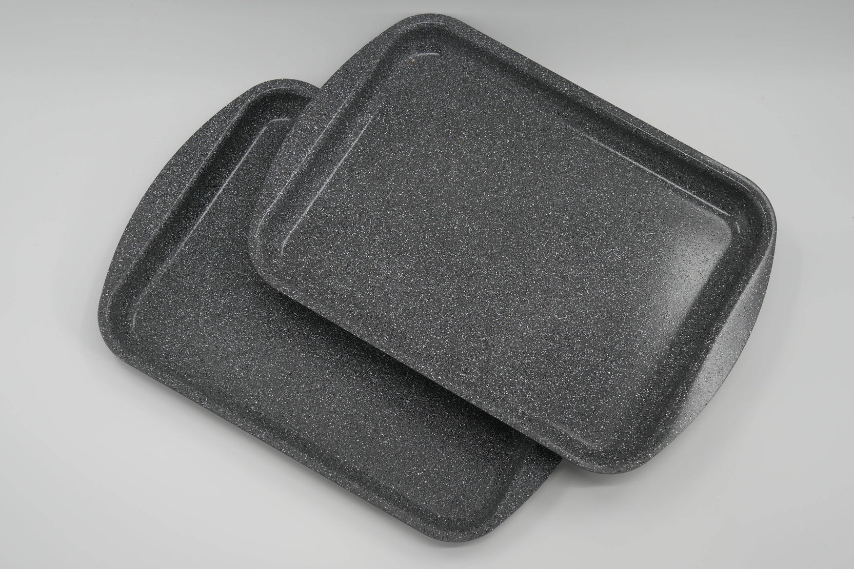 Two DaTerra Cucina nonstick ceramic baking sheets stacked, part of the 10-piece bundle
