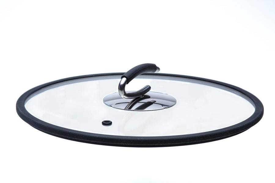 13 Inch Glass Lid with Silicone Rim