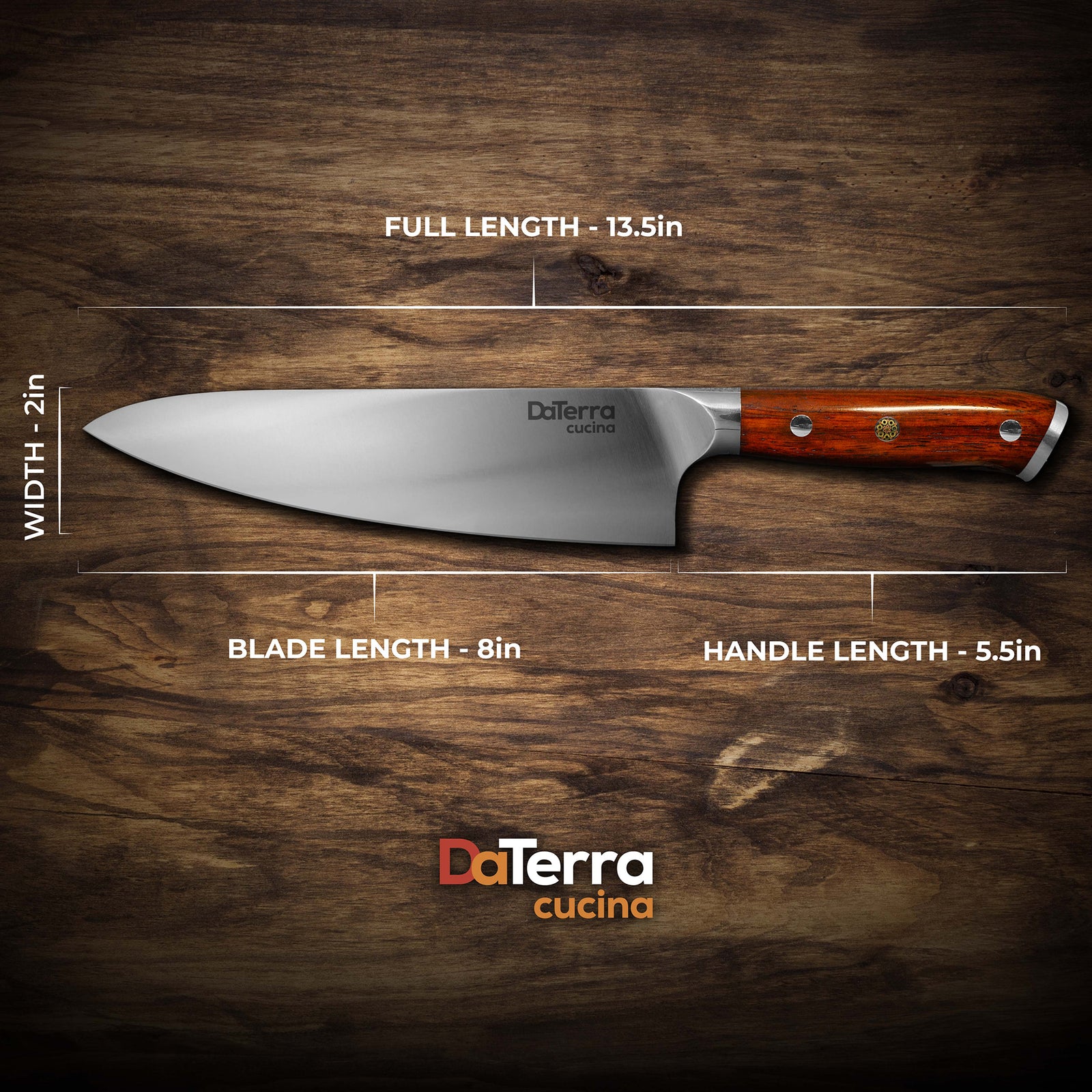 Eisenrose 8″ Chef Knife - DaTerra Cucina